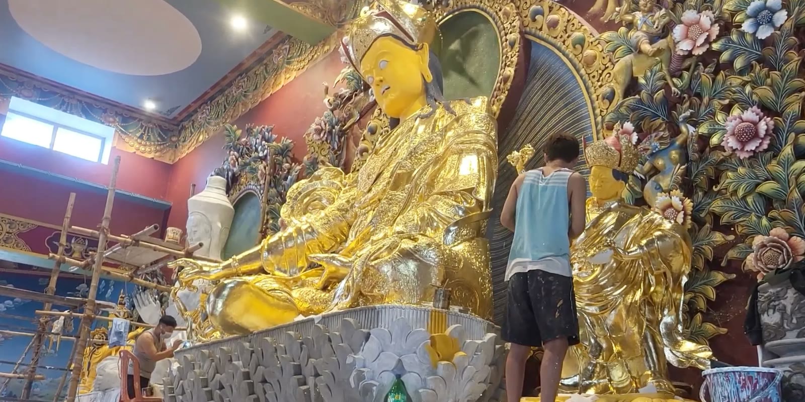 Hình ảnh gần đây về công trình xây dựng ngôi đền.